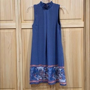 Mock Neck Shift Dress